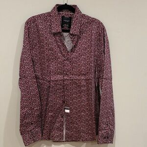 Denim & Flower Burgundy Floral Shirt